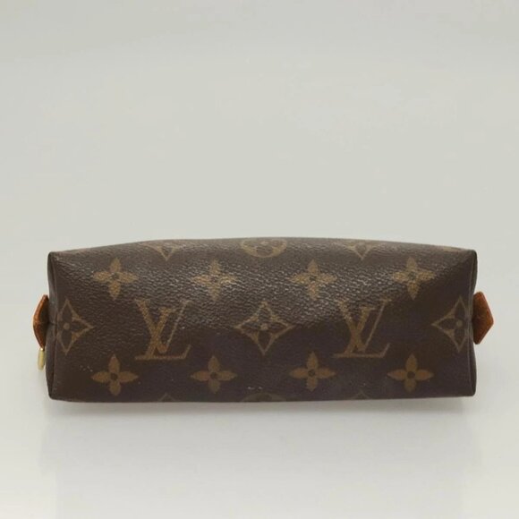 LOUIS VUITTON Monogram Pochette Cosmetic PM Cosmetic Pouch M47515 LV Auth 128420 - Picture 7 of 16